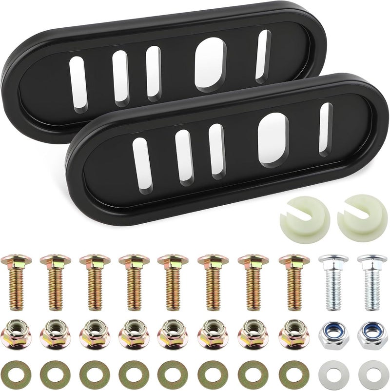 HUSWELL 490-241-0010 Snowblower Slide Shoes Skid Shoe (2 Pack) with Mounting Hardware for Universal MTD Snow Thrower - Image 1